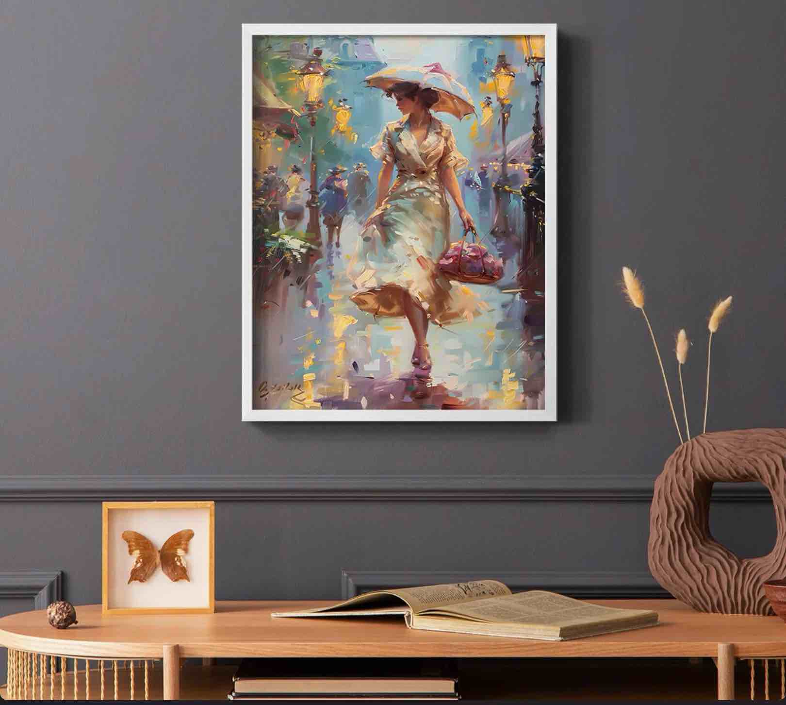 WOMEN-CLXXXIII -Premium Gallery Framed Print - Ready to Hang  (Size 15” X 12”The frame is golden)