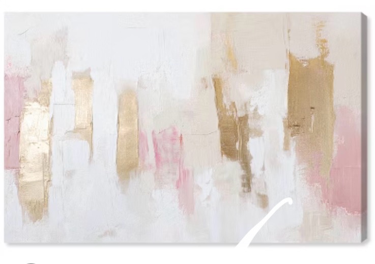 Rustic Elegance II Canvas Pastel Abstract Art by Art Remedy, Gallery Wrapped,  54” X 36"