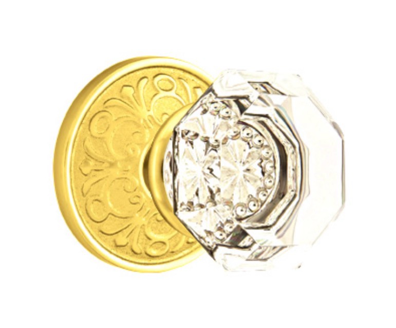 Emtek Privacy Knobset w/ Lancaster Rosette and Old Town Knob