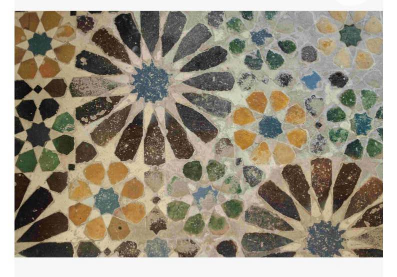 Alhambra Tile I " Painting Print Size 18” X 12” 