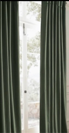 Moss green curtains set 6