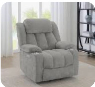 Grey Reclining Sofa 