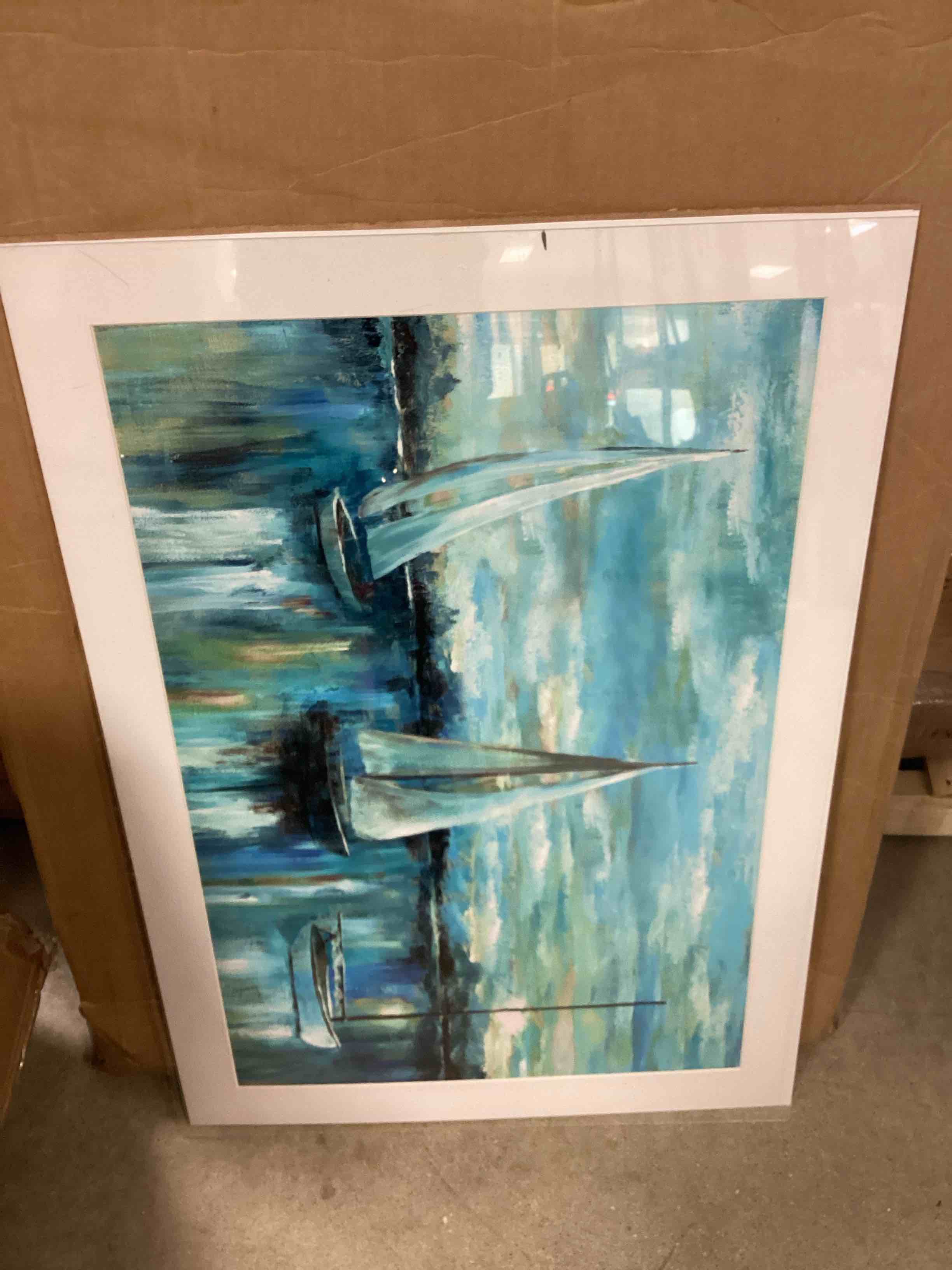 Sea And Boat Art Frame 