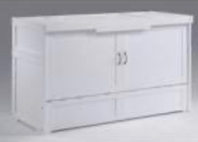 White Cabinet Bed Queen Incomplete 