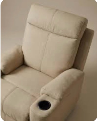 Beige recliner sofa