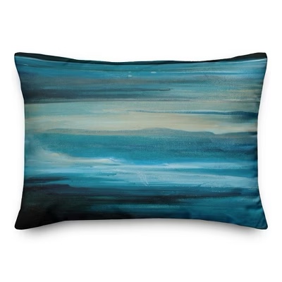 Abstract Indoor/Outdoor Reversible Throw Pillow 4377678919