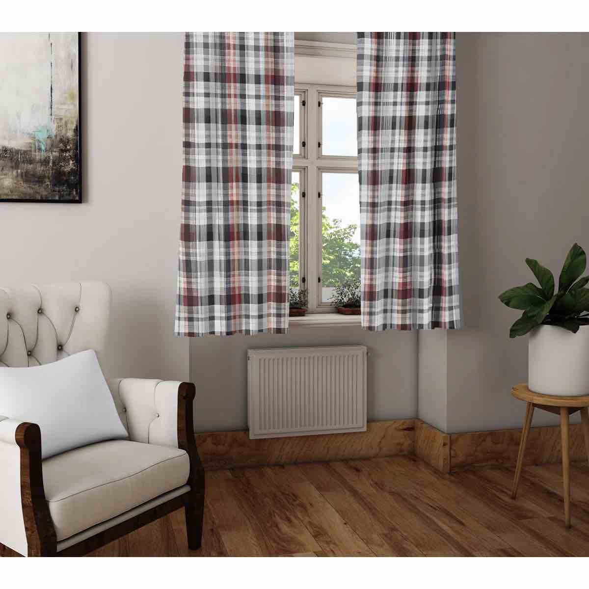 Danow Polyester Semi Sheer Curtain Pair (Set 2