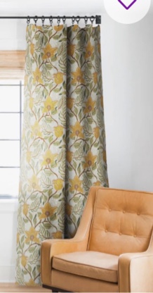 Avenie Spring Garden Collection li 1pc Blackout Window Curtain Panel