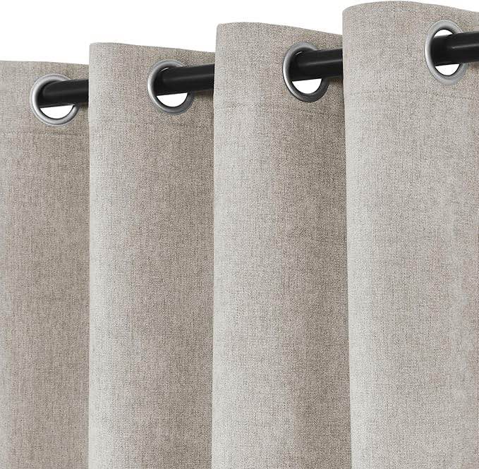 Soft Chenille Textured Thermal Insulated Room Darkening Grommet Cl