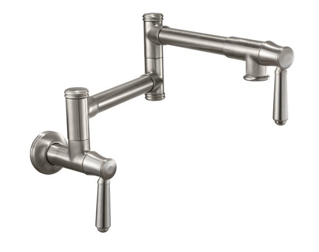 Davoli Pot Filler - Dual Handle Wall Mount - Traditional