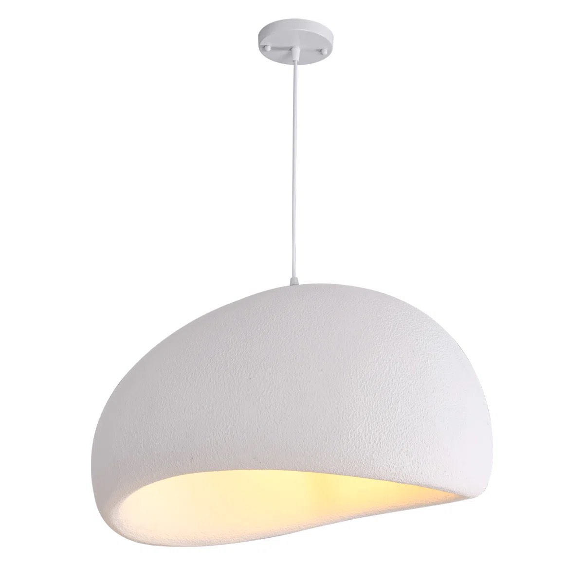 Jimyah 1 - Light White Polystyrene Unique/Statement Modern Pendan