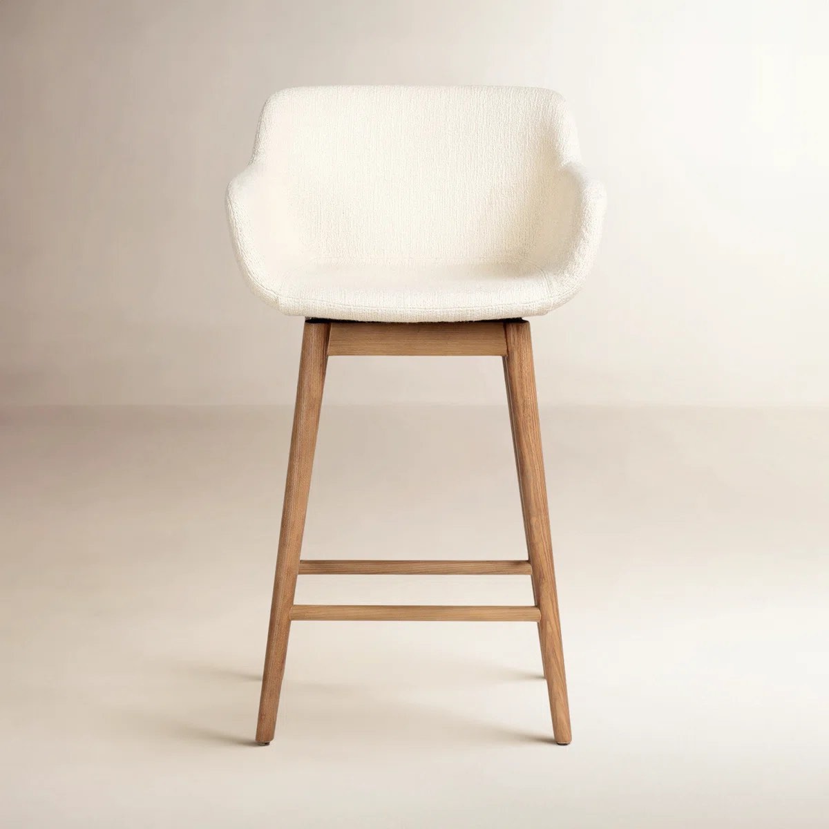 Bahari Swivel Stool - Kerbey Ivory - Counter 1Pcs