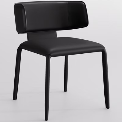 Idle Leather Dining Chair Upholstered Side Chair With Padded Se 