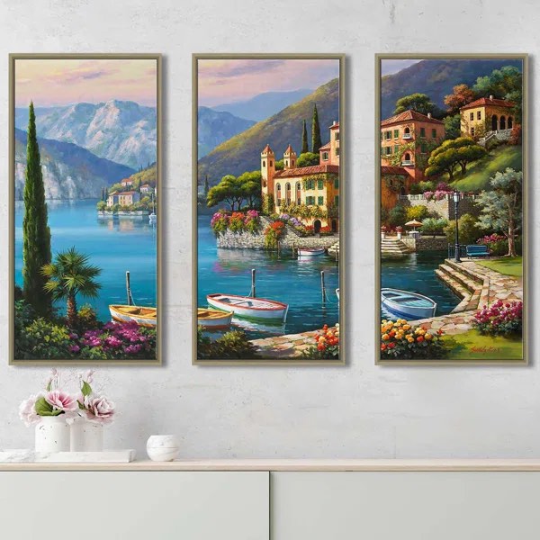"Villa Bella Vista " by Sung Kim 3 - Pieces 36”5x20”5