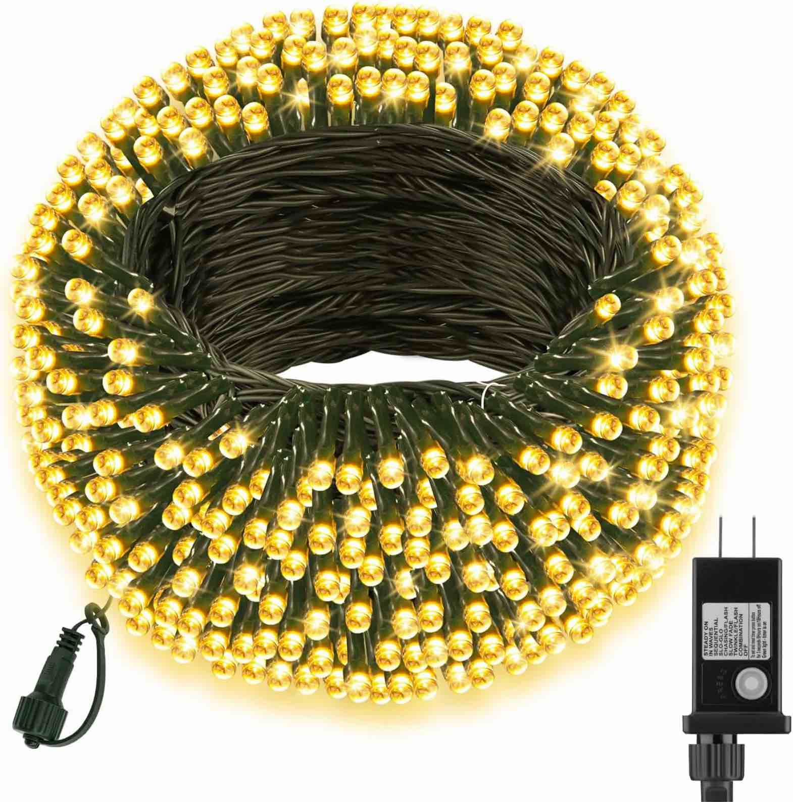 10ft Cluster Christmas Lights, 200 LEDs, Soft Warm dmi-s-200