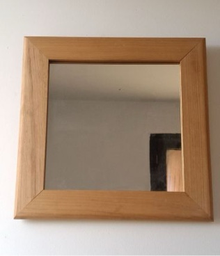 Miroir encadré en bois slide 31”x35”5