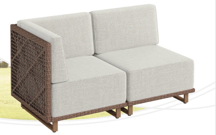 Hampton 2-Pc. Loveseat Set In Driftwood Wicker