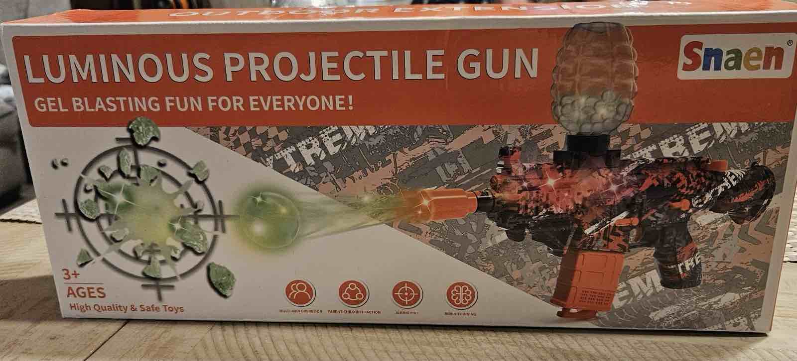 Luminous Projectile Gun Gel Blasting Fun. For Kids