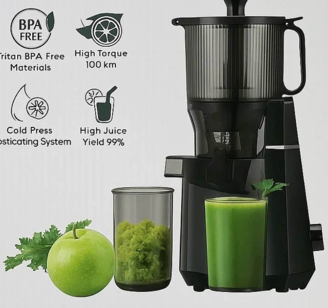 LUIXXN Masticating Juicer – Cold Press Slow Juicer, BPA-Free,