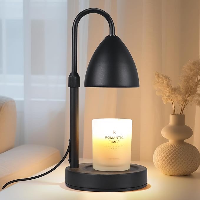 Candle Warmer Lamp with Timer Dimmable, Lamp Candle Warmer Birthday Gifts for Women, Black Adjustable