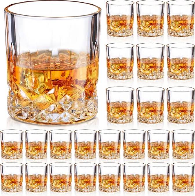 18PcsOld Fashioned Whiskey Gl... for Men Women Home Bar (Elegant)