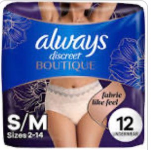 Always Discreet Boutique Underwear Women's Incontinence - Maximum Protection - Small/Medium - 36ct