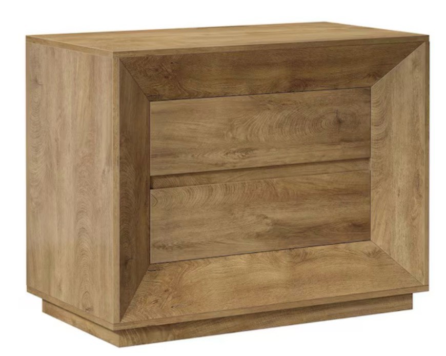 Mayville Brown 2Drawers 1 pcs  Nightstands Modern Simple