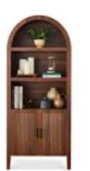  ARCHED CABINET WALNUT  61"X20.5"X9.5" 87.40 LBS