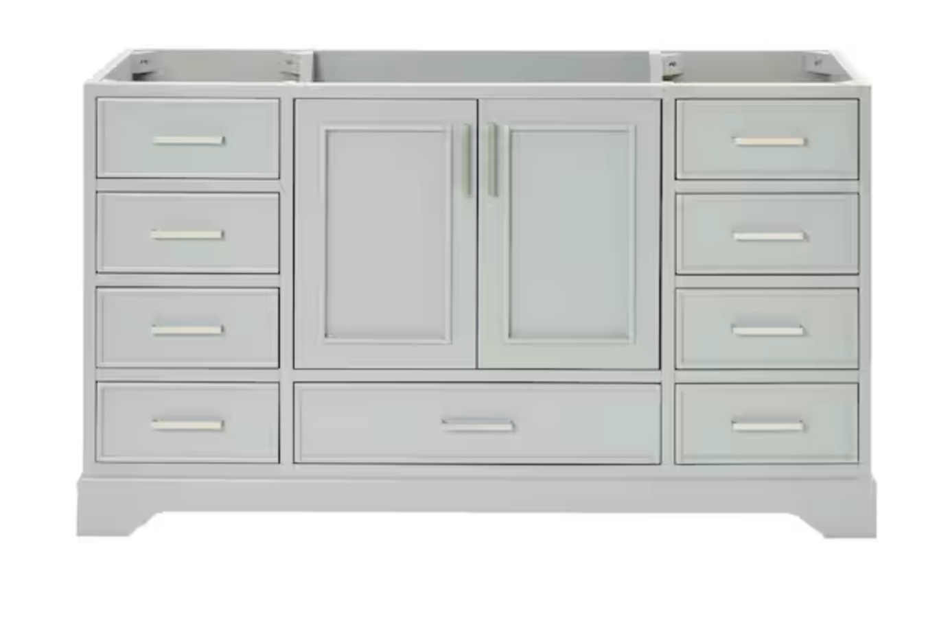 Ariel 60.75 in. Freestanding Bathroom Vanity Cabinet without Top in Gray (Assembled)