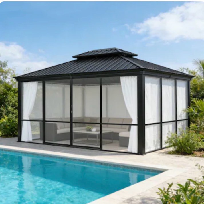Gazebo 10ft X14 Ft  (Only part of the walls) 