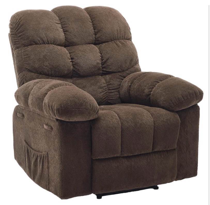 Garvee Manual Recliner Chair for Living Room, Overstuffed Fabric Reclining Sofa