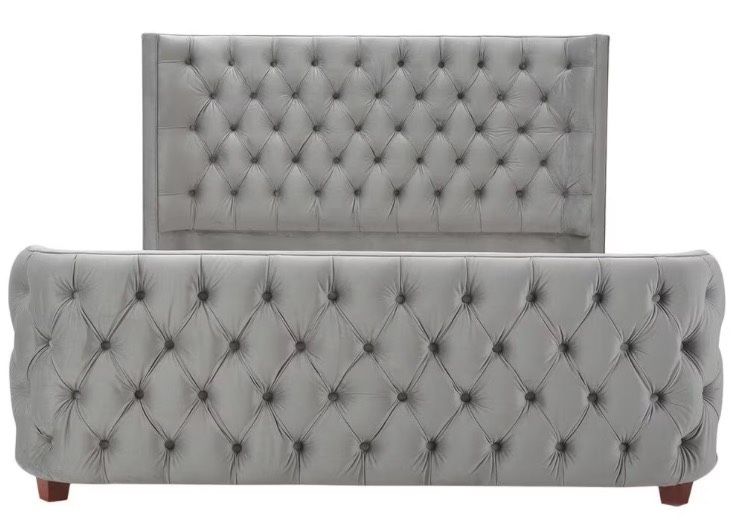 Gray King Headboard and footboard 