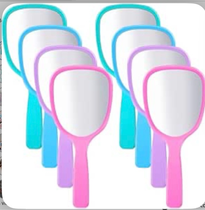 Jetec Small Handheld Hand Mirror .. (Blue, Green, Pink, Purpla,8 Pcs )
