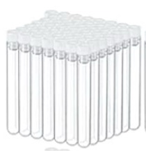 200 Transparent Plastic Test Tubes With Plugs
