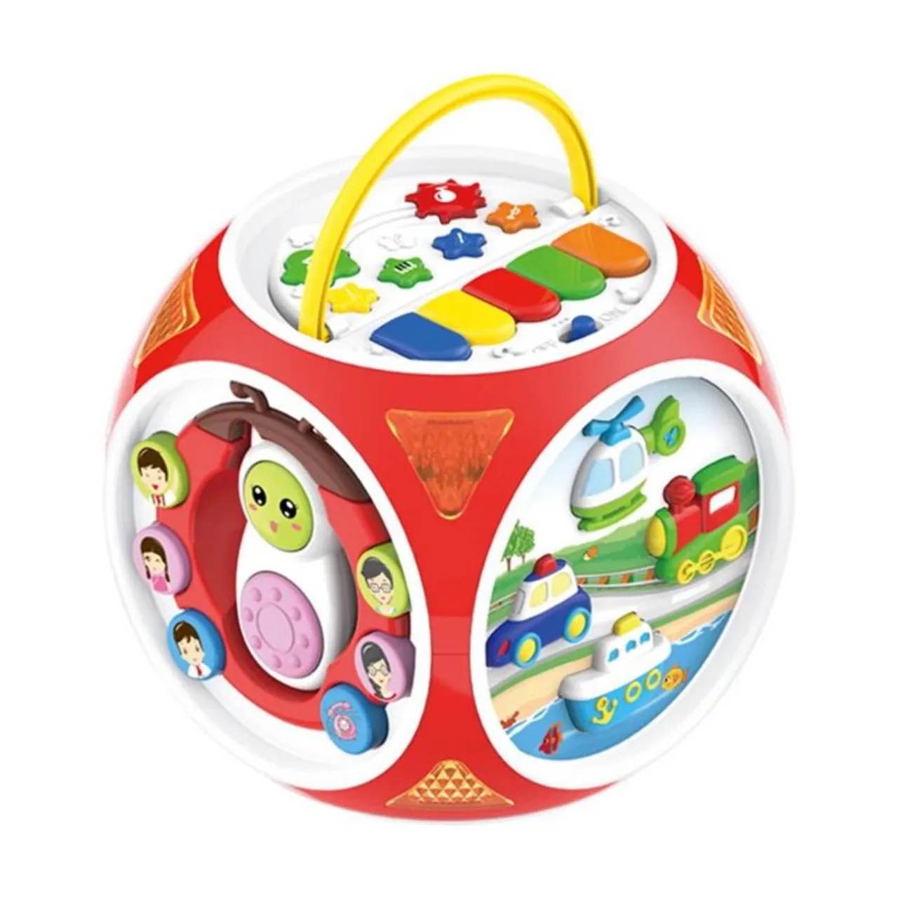 Baoli Toddler Musical Activity Cube, Learning Toy Red