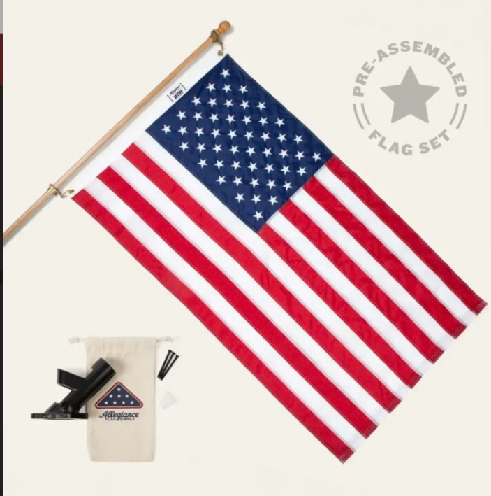 Pre-Assembled 3' x 5' American Flag Set