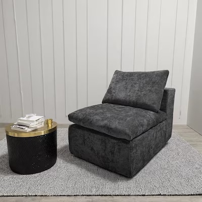 LOVMOR Modular Sectional Sofa Corduroy Dark Grey Couch
