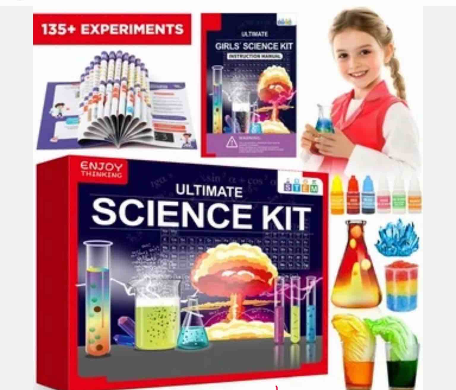 Doctor Jupiter Ultimate Science Kit, Chemistry Set for Kids Ages 8-9-10-11-12-13-14 | Birthday Gift Ideas for Boys & Girls 8+ Years Old | STEM Toy with 135+ Experiments | Learning & Educational Kitsr