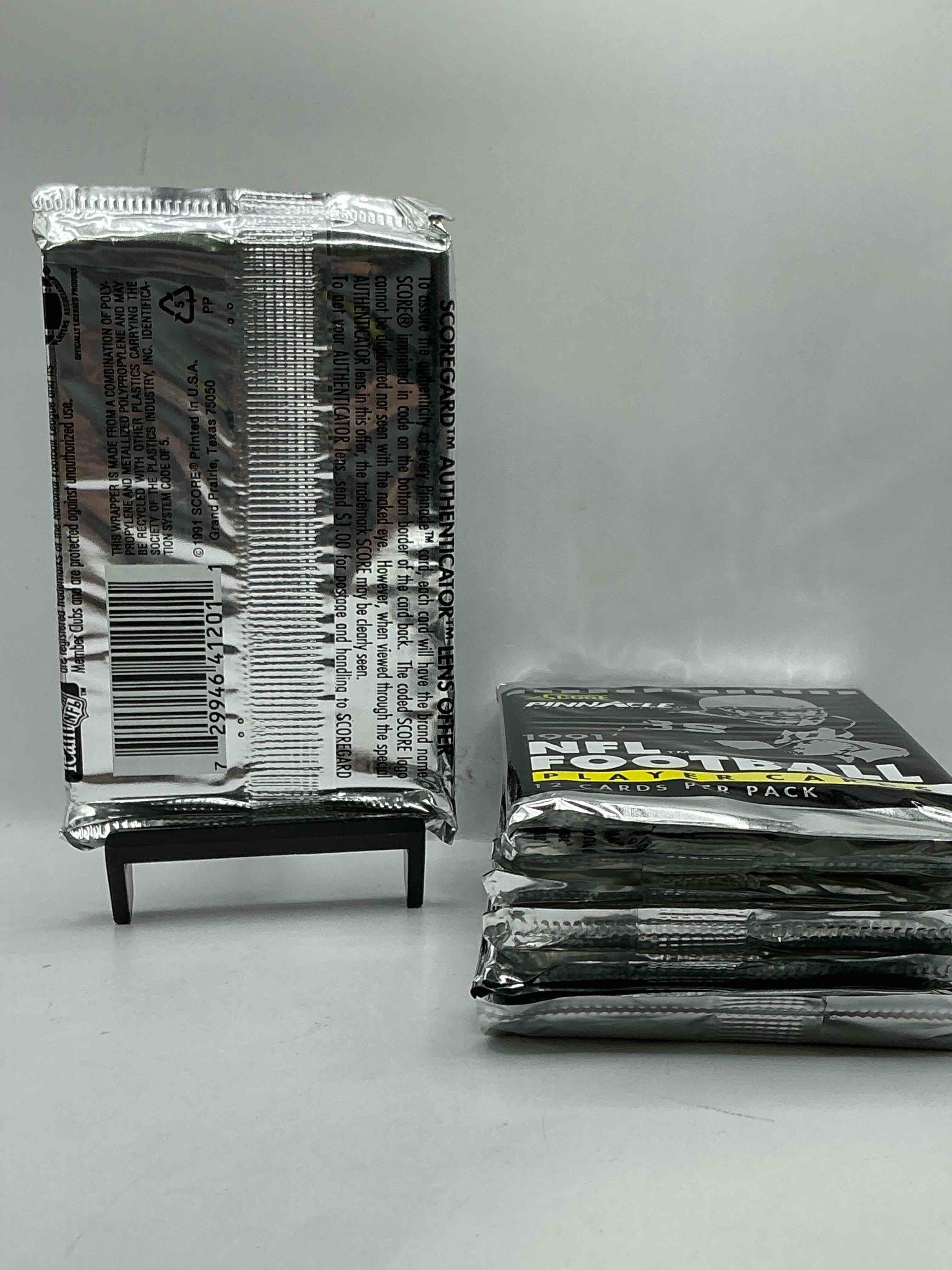 Condition photo showing New/Like New for 1991 Pinnacle Premier Edition Score Unopened Sports Card Packs Direct From Original Box! Search For Valuable Emmitt Smith Cards & Other Stars!