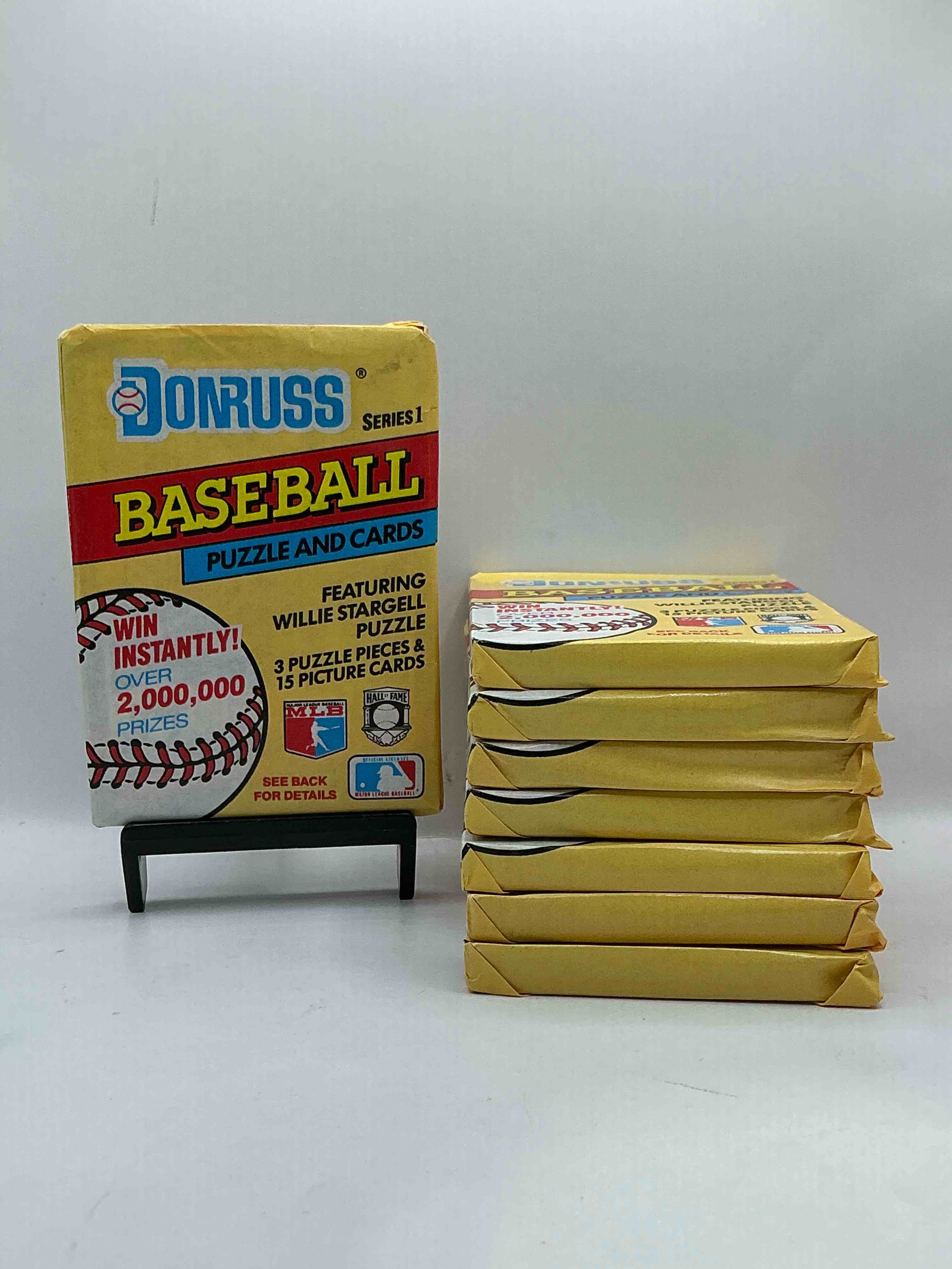 wow! 1991 donruss series 1 unopened baseball card wax packs! direct from original box! search for valuable ken griffey jr. sports trading cards!