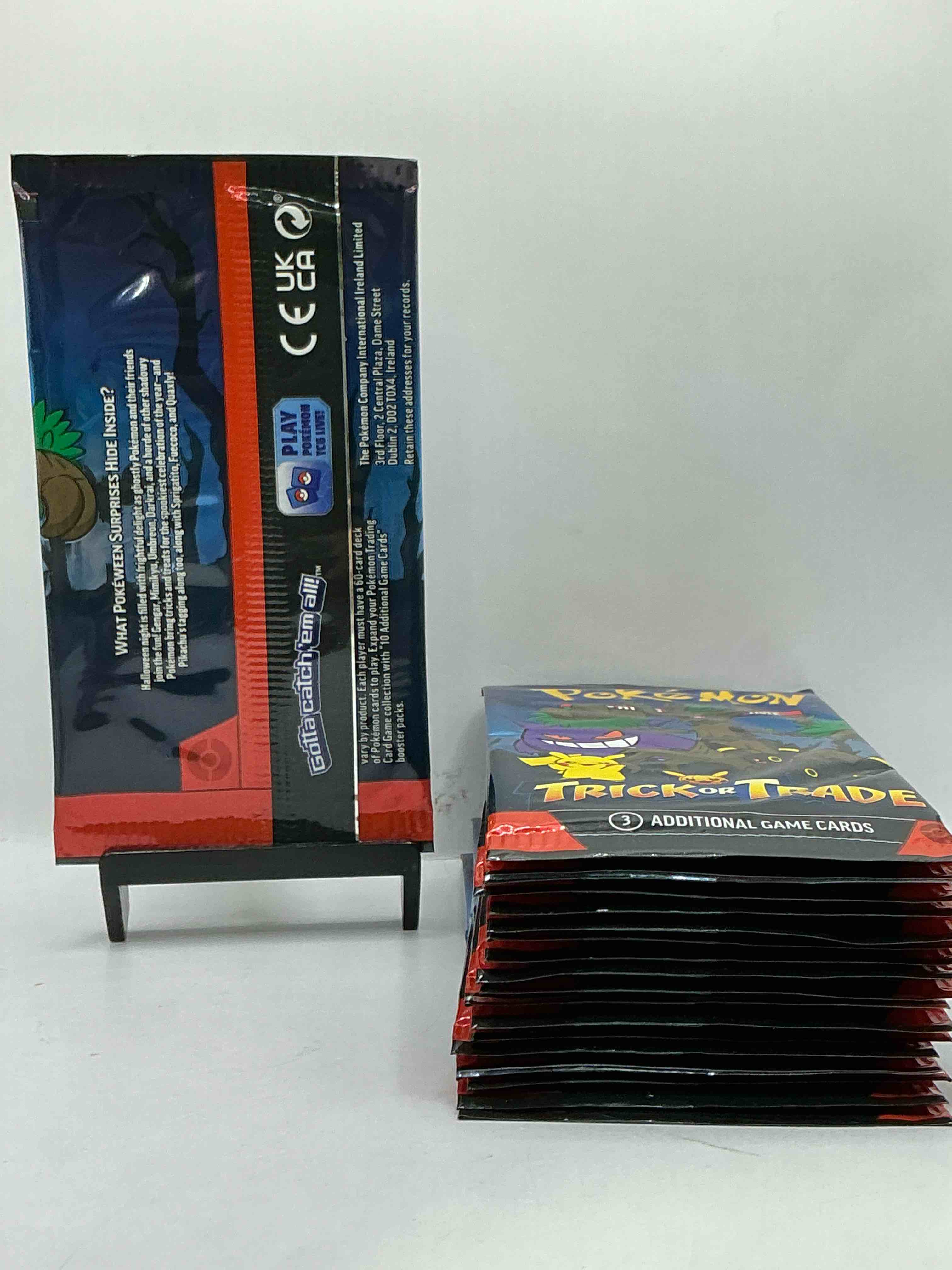 Condition photo showing New/Like New for Pokémon Packs! Spooky Trick Or Trade Unopened Packs! 3 Cards Per Pack, From 2024! Look For Legendary Monsters!