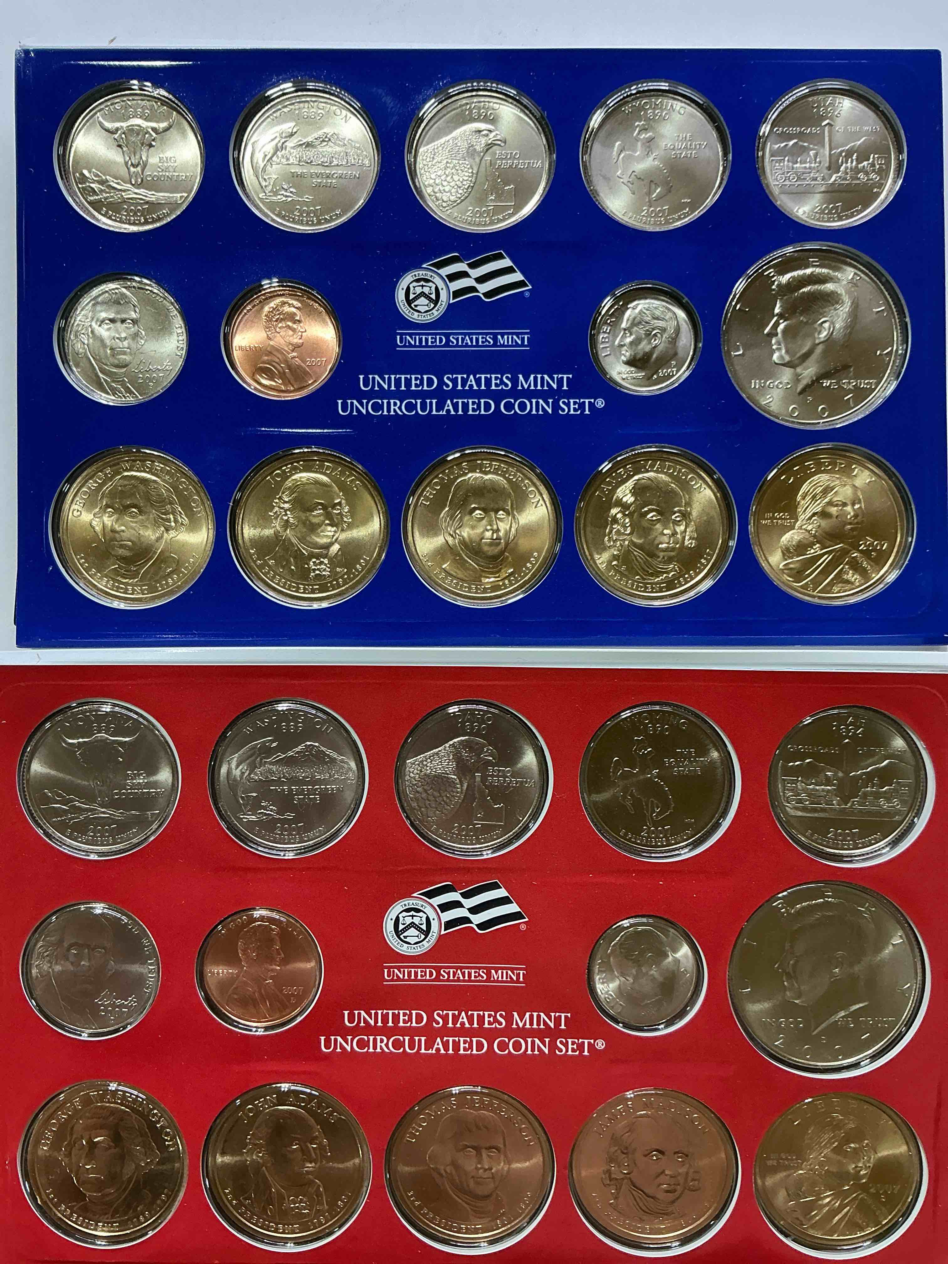 Condition photo showing New/Like New for 28 Coin Craziness! Denver & Philly Mints! 2007 Uncirculated Mint Set Coins! Includes Half Dollars, President Dollar Coins, Dimes, Nickels, Pennies & Quarters! Cool Coin Collectible!