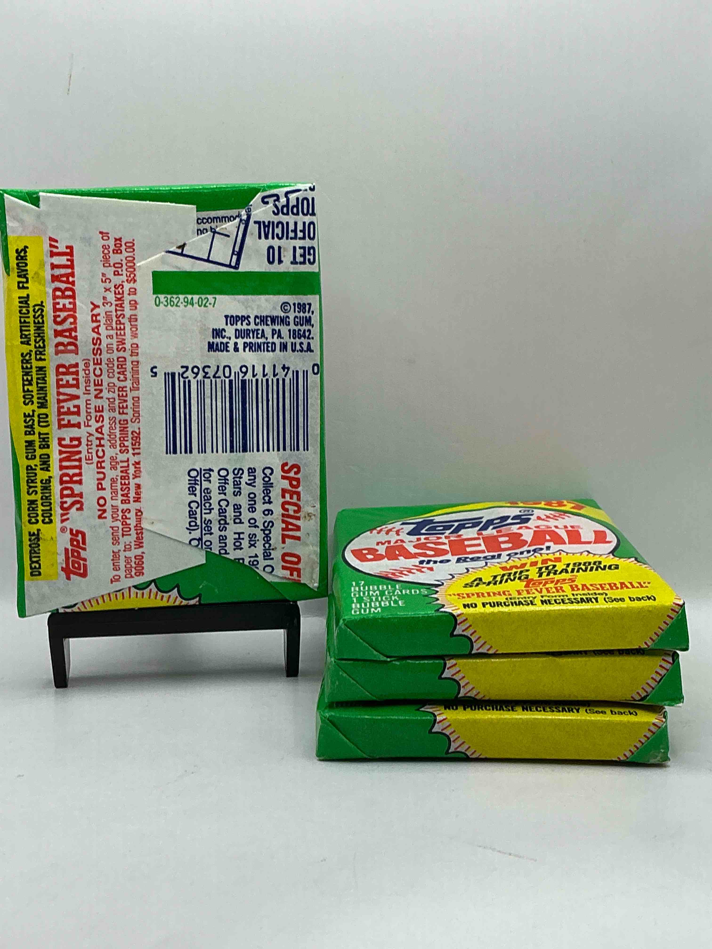 Condition photo showing New/Like New for Loaded! 1987 Topps Baseball Unopened Sports Card Collectible Wax Pack, Direct From Original Retail Case! 1987 Topps Baseball Is A Loaded Year With Rookie Cards From Barry Bonds (PSA 10 $300+), Bo Jackson, Jose Canseco & More! Excellent Condition!