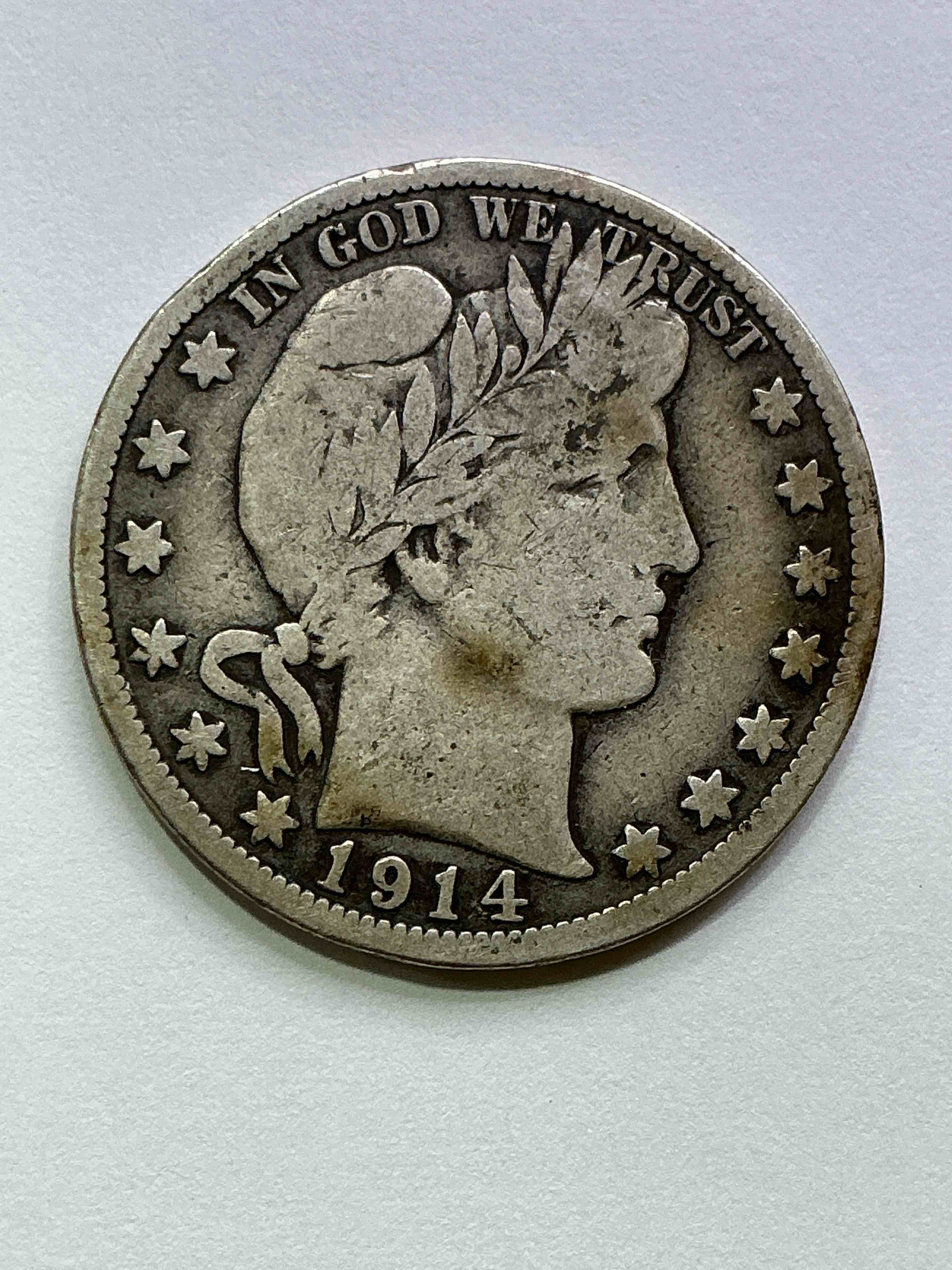 World War I Era American Silver! Barber Half Dollar From The World War I Era! These Half Dollars Are 90% Fine US Silver & Super Rare, Even More Rare With WWI Era Dates! Beautiful & Circulated! Perfect Addition To Any Collection! 