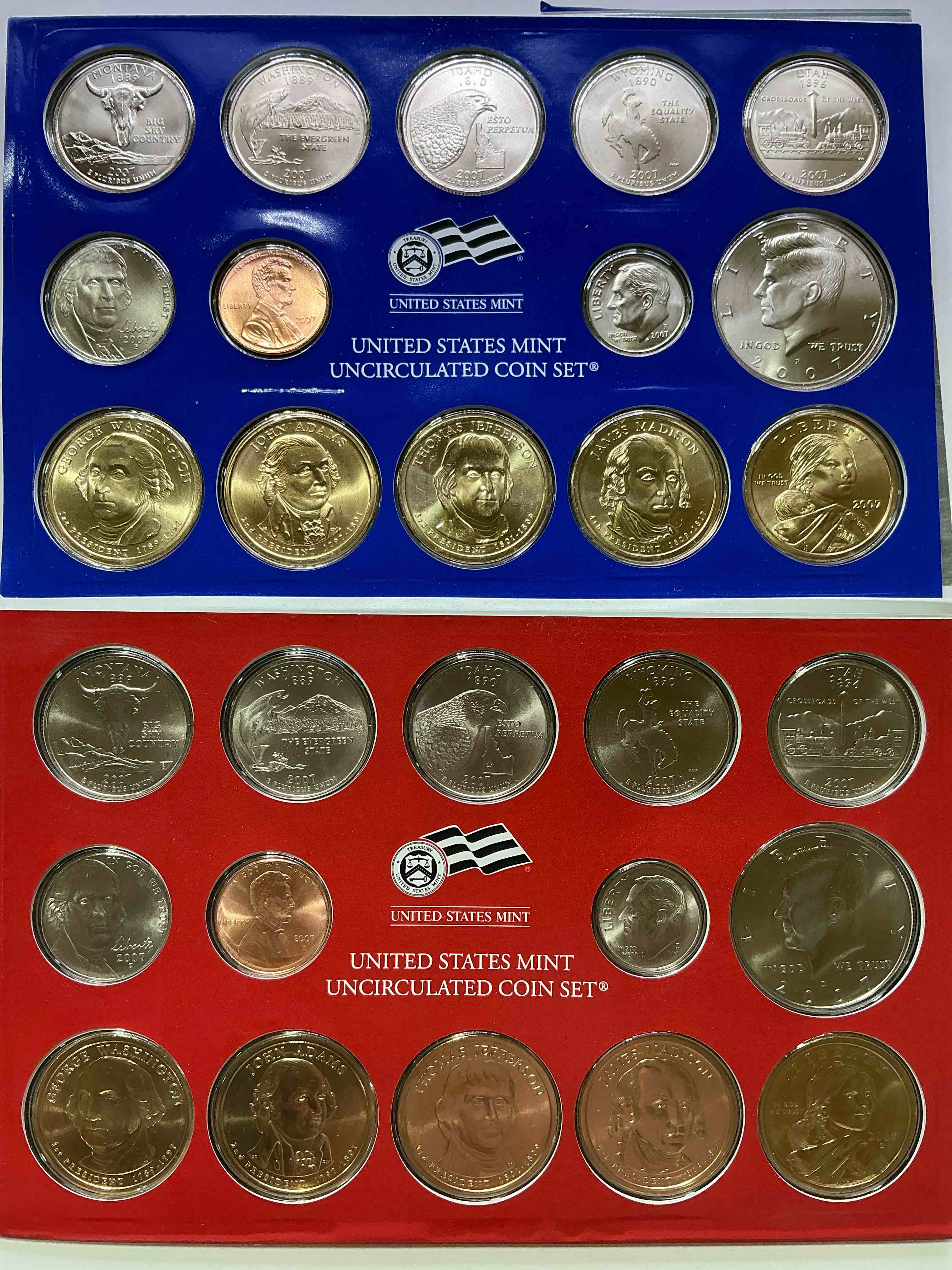 Condition photo showing New/Like New for 28 Coin Craziness! Denver & Philly Mints! 2007 Uncirculated Mint Set Coins! Includes Half Dollars, President Dollar Coins, Dimes, Nickels, Pennies & Quarters! Cool Coin Collectible!