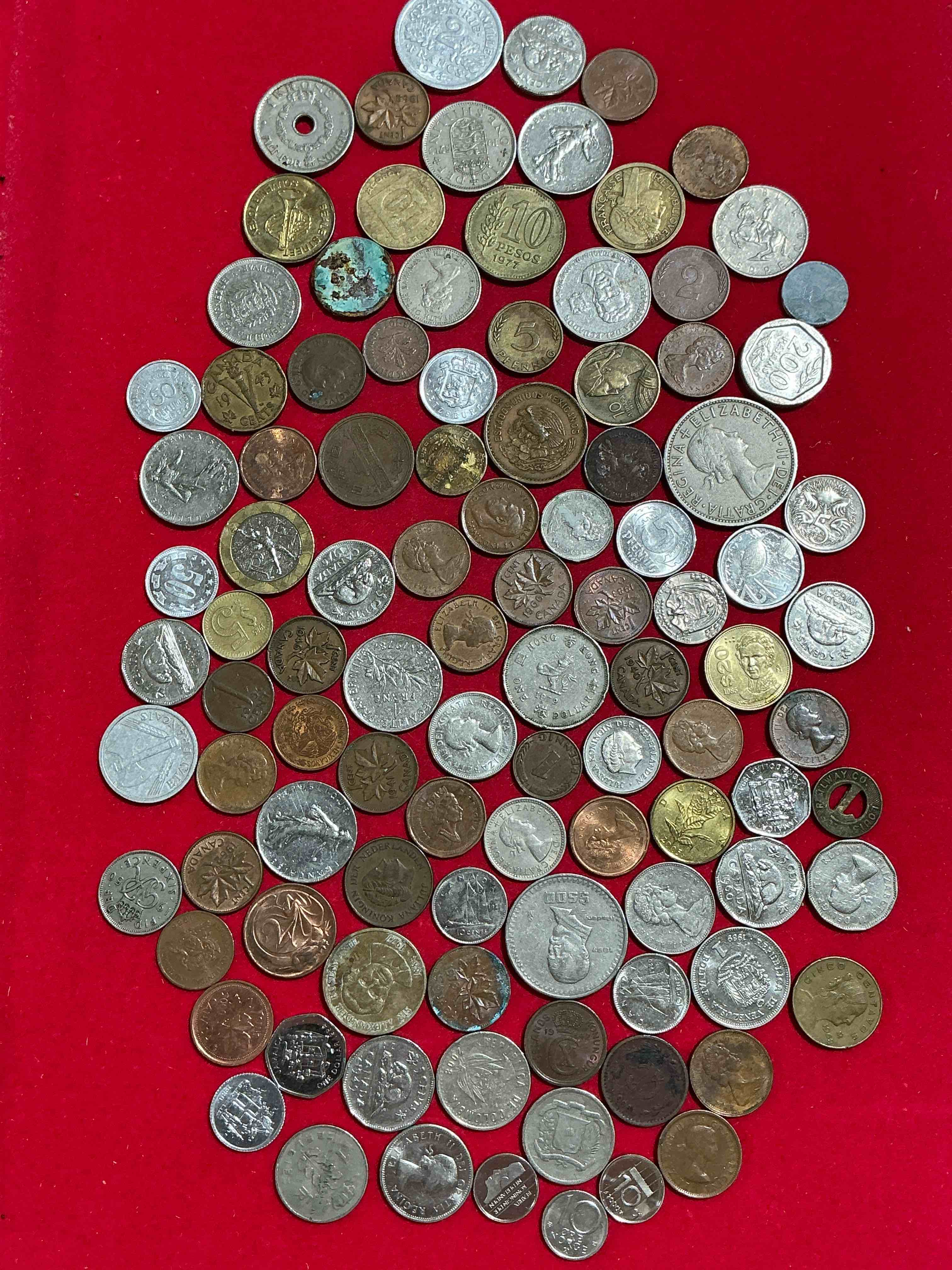 Condition photo showing Good Condition for World Coins, Antique & Vintage! Each Lot Is Unique! Many Different Years, Countries, Sizes & Exotic Places. This Cool Collection Of Antique Coins From Around The World Is Loads Of Fun! Have Fun Identifying Each Coin & Country As A Great Educational Tool! A Great Investment Too!