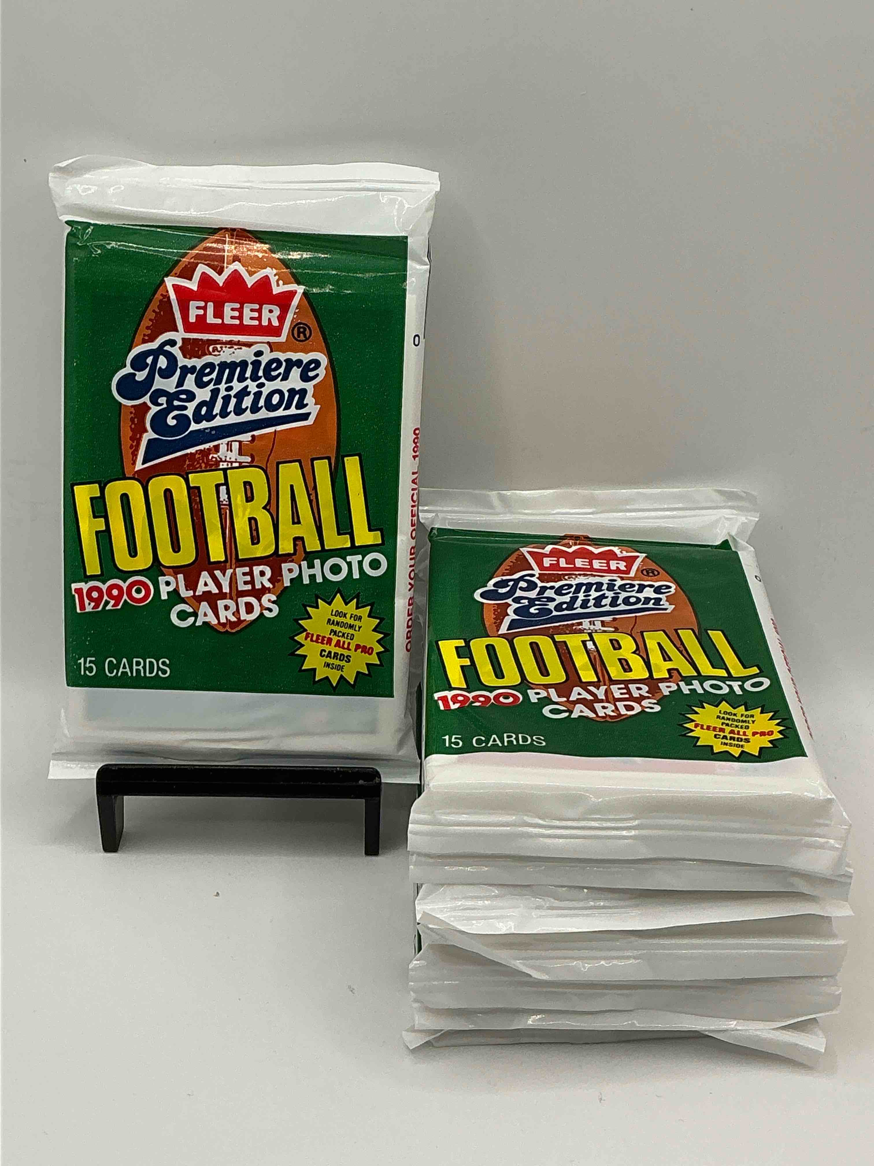 awesome premiere edition sports cards! emmitt smith rookie year! 1990 fleer premiere edition unopened packs direct from original box! search for emmitt smith rookies!