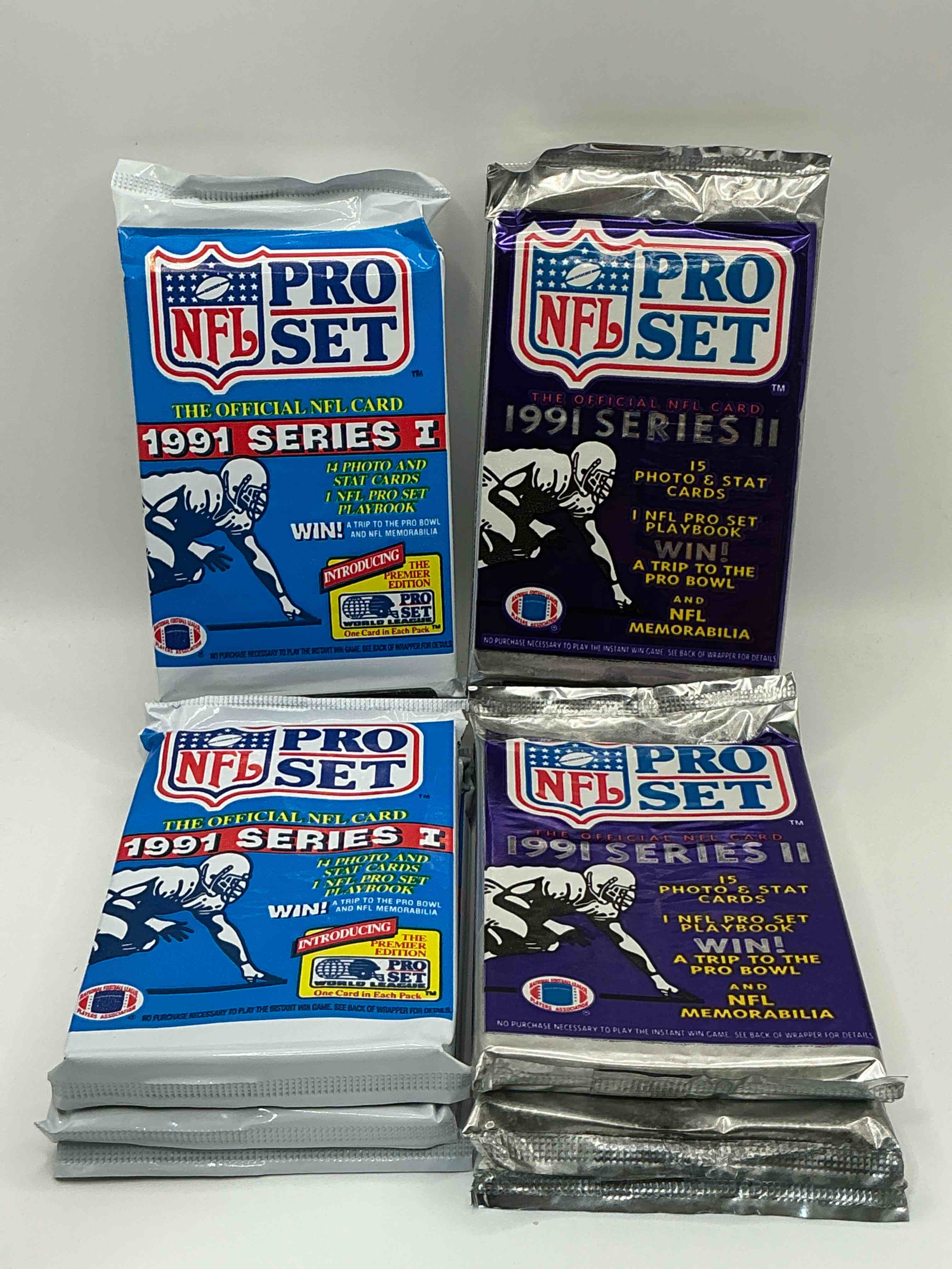 1991 Pro Set Platinum Edition Series I & II Unopened Packs! Search For Brett Favre Rookie & Bill Belichick Coach Rookie Card As Well As Santa Claus Card!