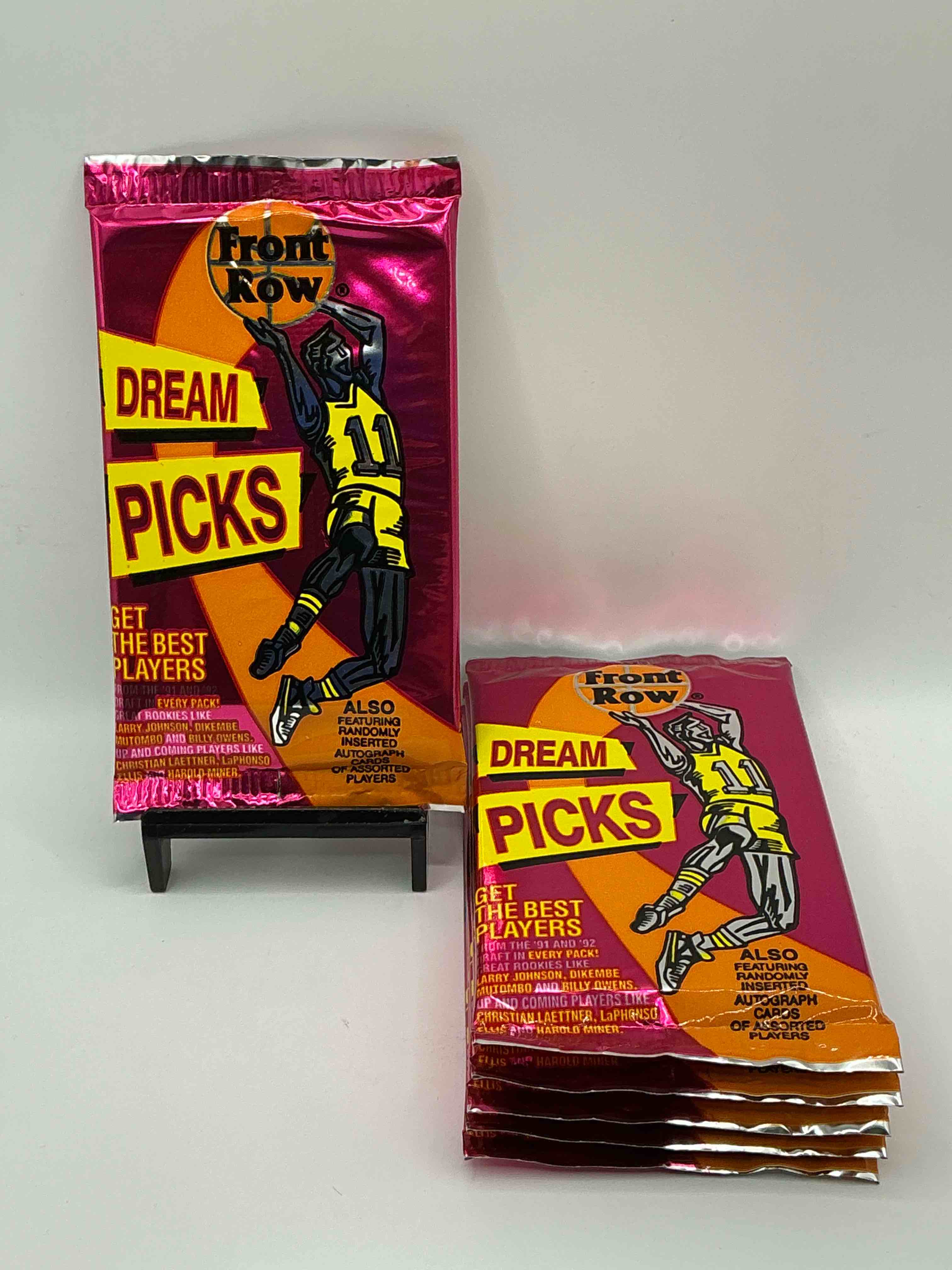 1991 Throwback Rarity! Here's Something You've Probably NEVER Seen! 1991 Front Row College Basketball / NBA Unopened Sealed Packs, Direct From Sealed Original Retail Case! Includes Randomly Inserted Rare Autograph Cards! Front Row Was The “Original" College Jersey Card Packs Back In The Day & Has Long Been Defunct. These Cards Are Becoming Serious Collector Items Due To Their Scarcity. These Things Are Serious Rare! Own Some Great Sports Card History & Something You'll Rarely See Again!