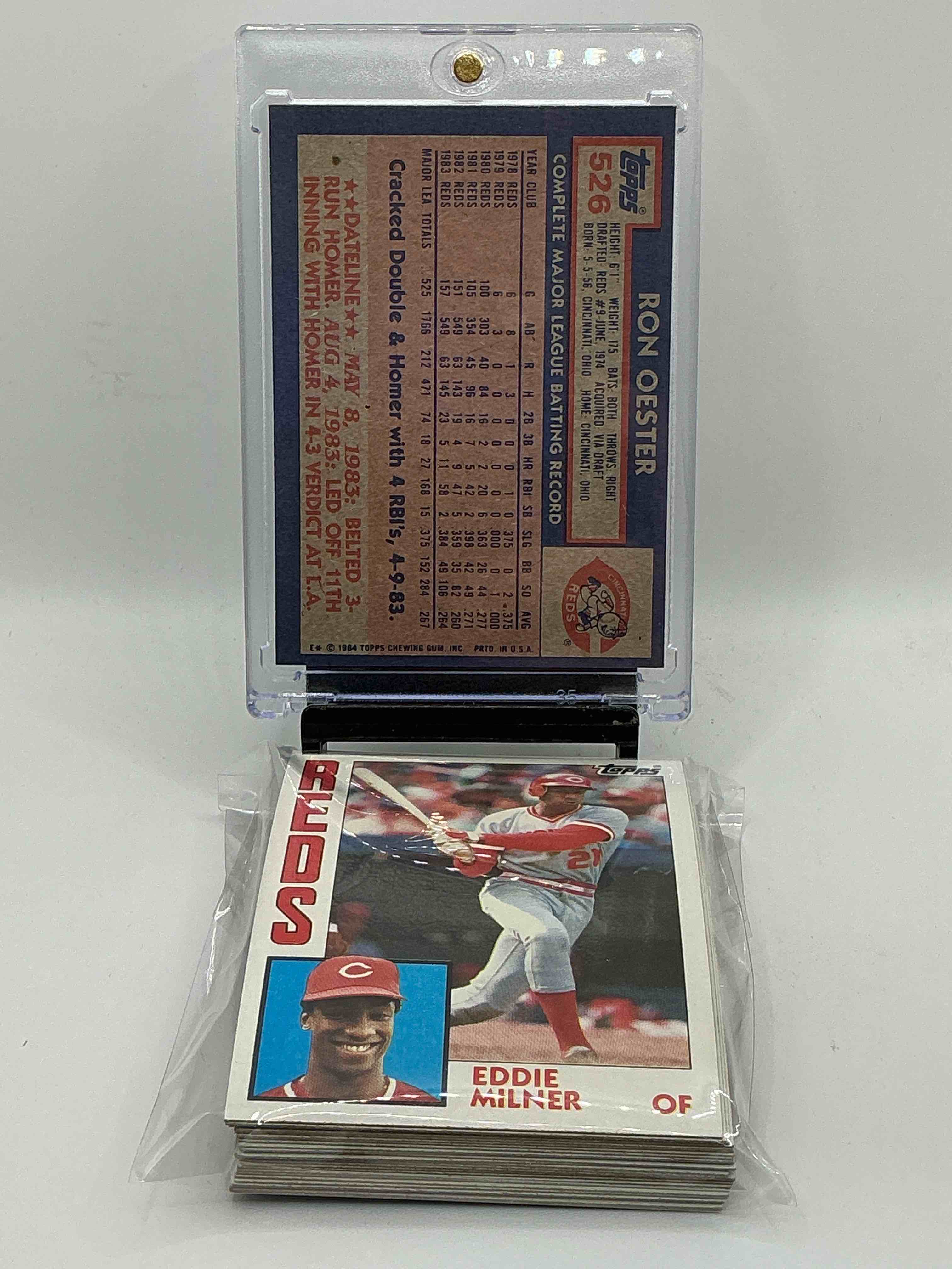 Condition photo showing New/Like New for 1984 Reds Team Set! 27 Card Reds Set! Dave Concepcion, Cesar Cedeno, Ron Oester & More! Reds Fans Rejoice!